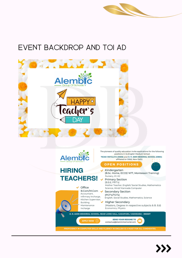 Event backdrop and Toi AD